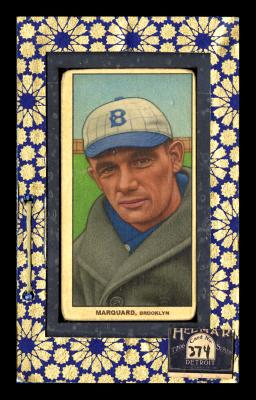Picture, Helmar Brewing, T206-Helmar Card # 374, Rube Marquard (HOF), Heavy gray sweater, portrait, Brooklyn Robins